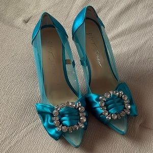 teal betty johnson heels